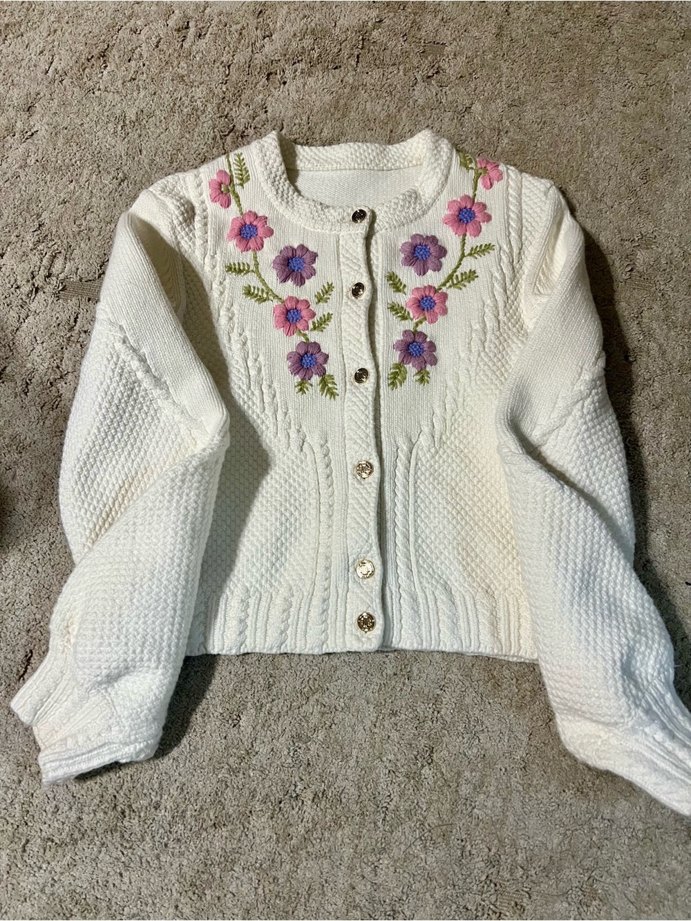 Maje Floral Embroidered Cardigan